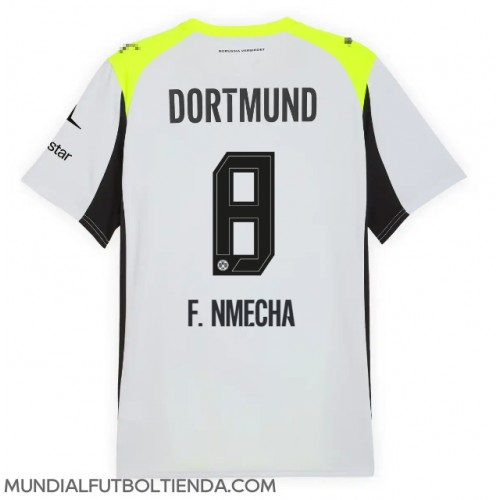 Camiseta Borussia Dortmund Felix Nmecha #8 Segunda Equipación Replica 2025-26 mangas cortas
